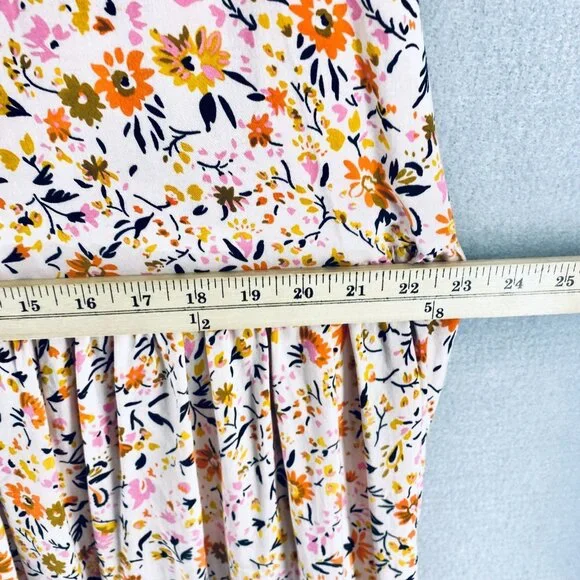 Petal Pup Cottagecore Dress Womens M Multicolor Micro Floral Tired Ruffle Maxi - Picture 14 of 16
